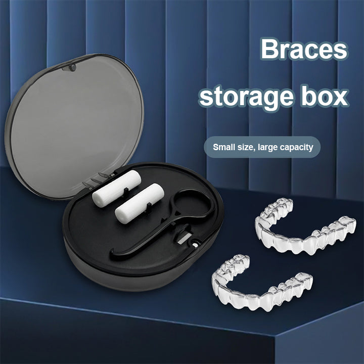 Portable Braces Storage Box with Mirror