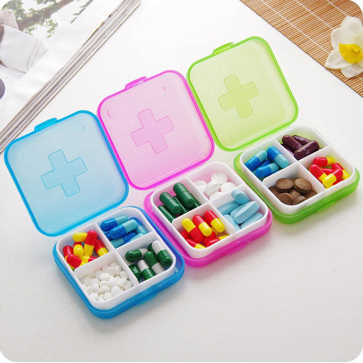 4 Compartment Small Portable Daily Pill Box