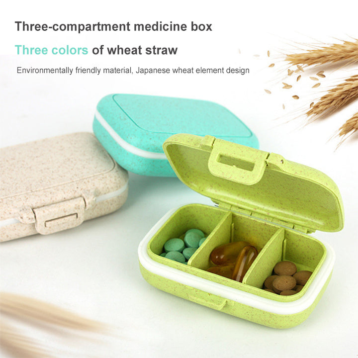 Three-compartment medicine box