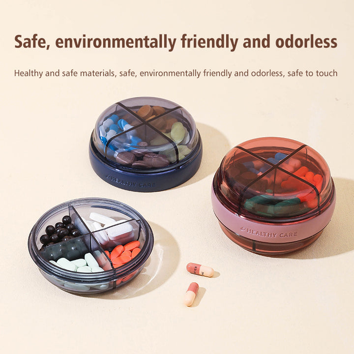 Portable 8 Compartment Pill Box