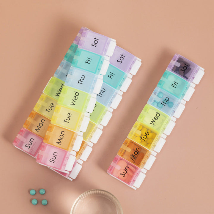 Colorful Compartmented Week Pill Box