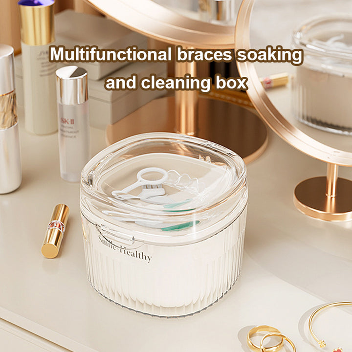 Multifunctional Braces Soaking and Cleaning Box