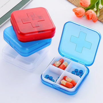 4 Compartment Small Portable Daily Pill Box