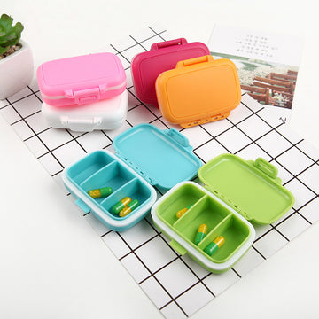 Small Cute 3 Compartment Medicine Box