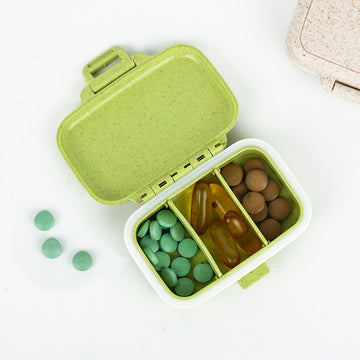 Small Cute 3 Compartment Medicine Box