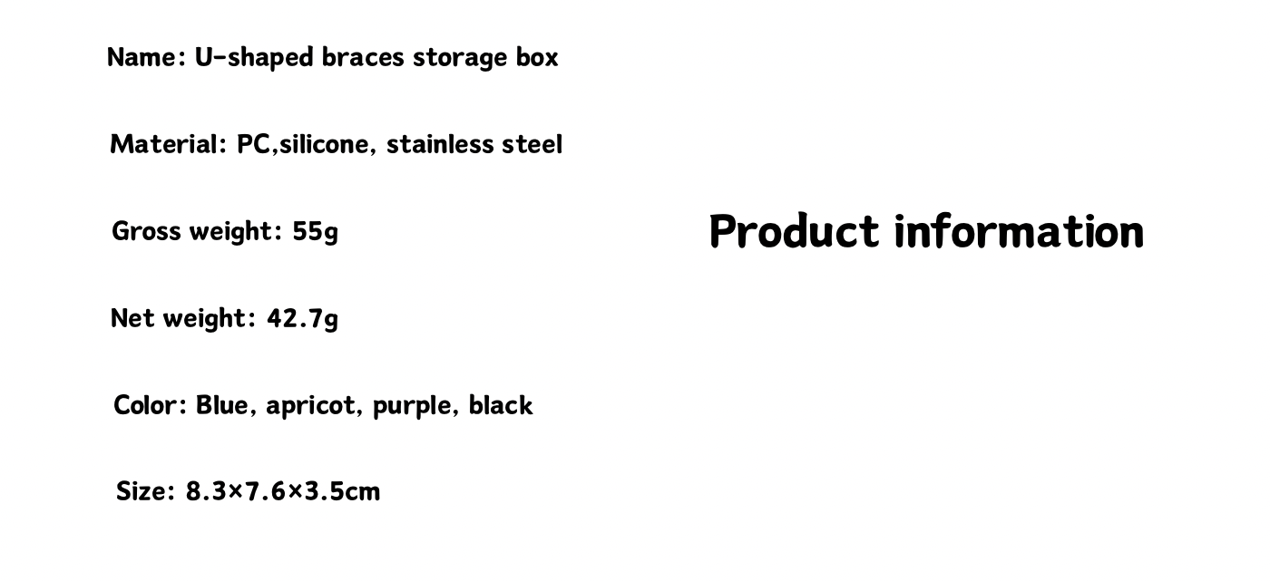 U Shaped Sealed Storage Braces Box