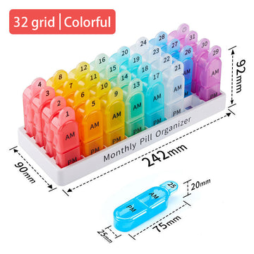 32 grid| Colorful, Size: 24.2*9*9.2cm