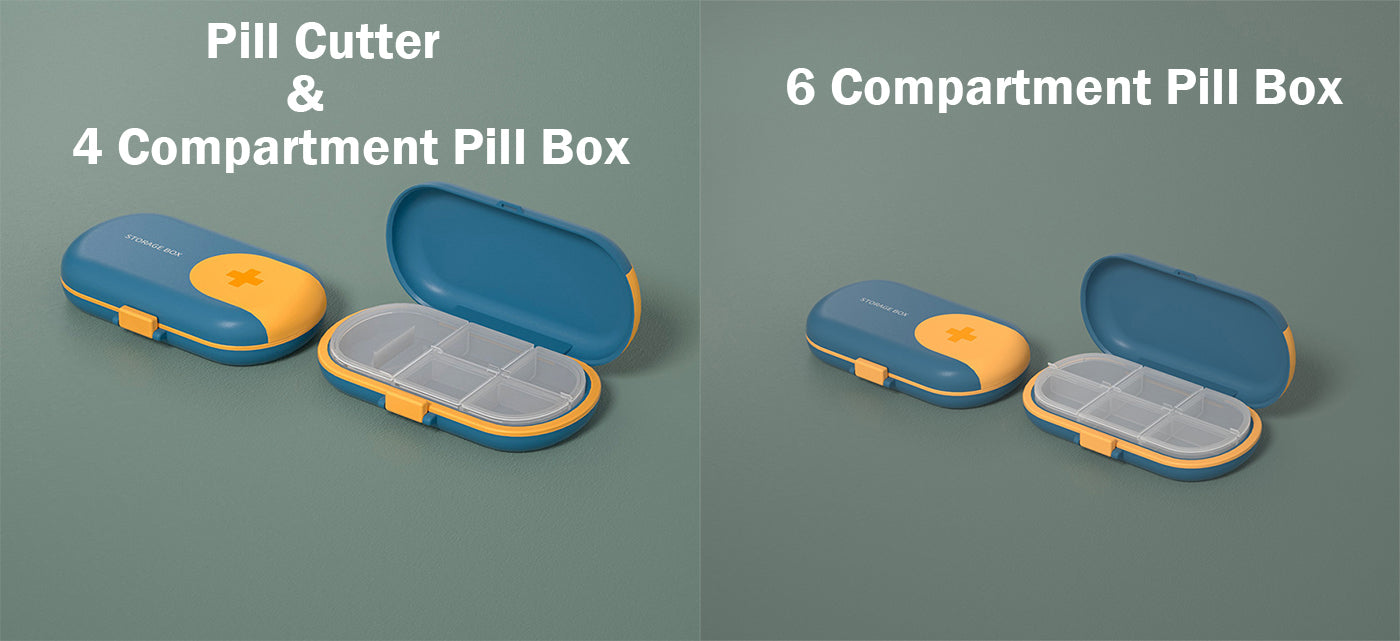 Portable Medicine Box Pill Cutter Box