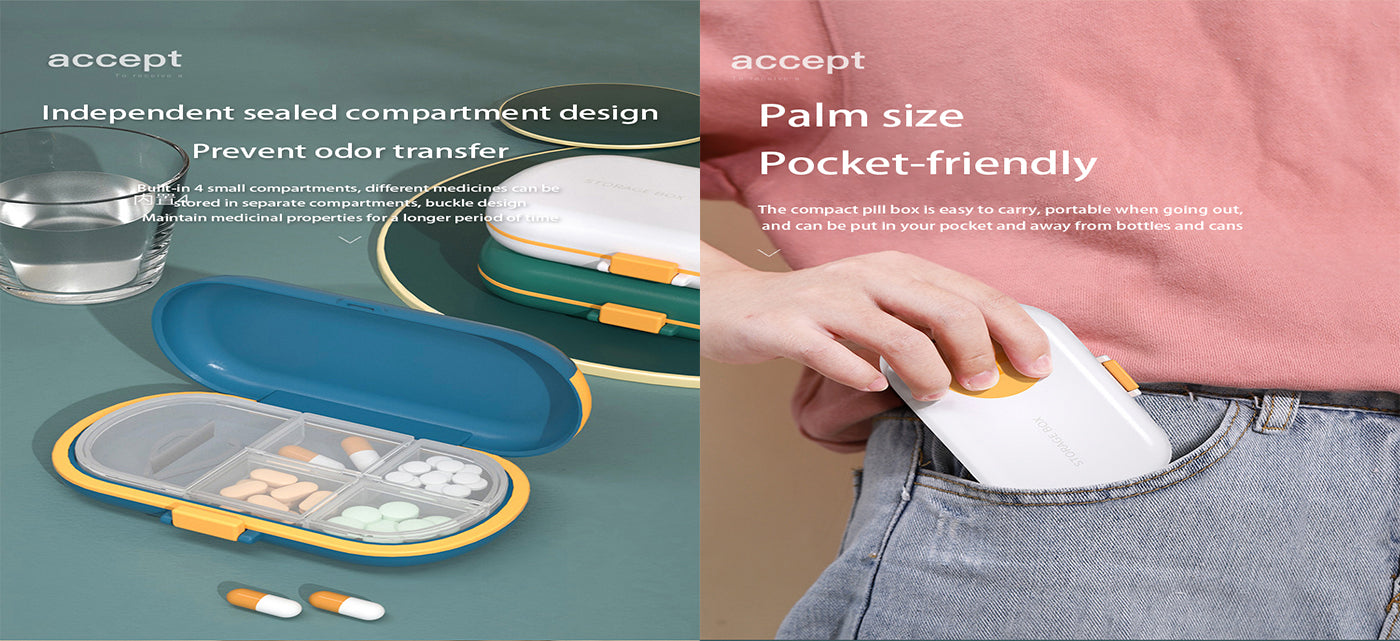 Portable Medicine Box Pill Cutter Box