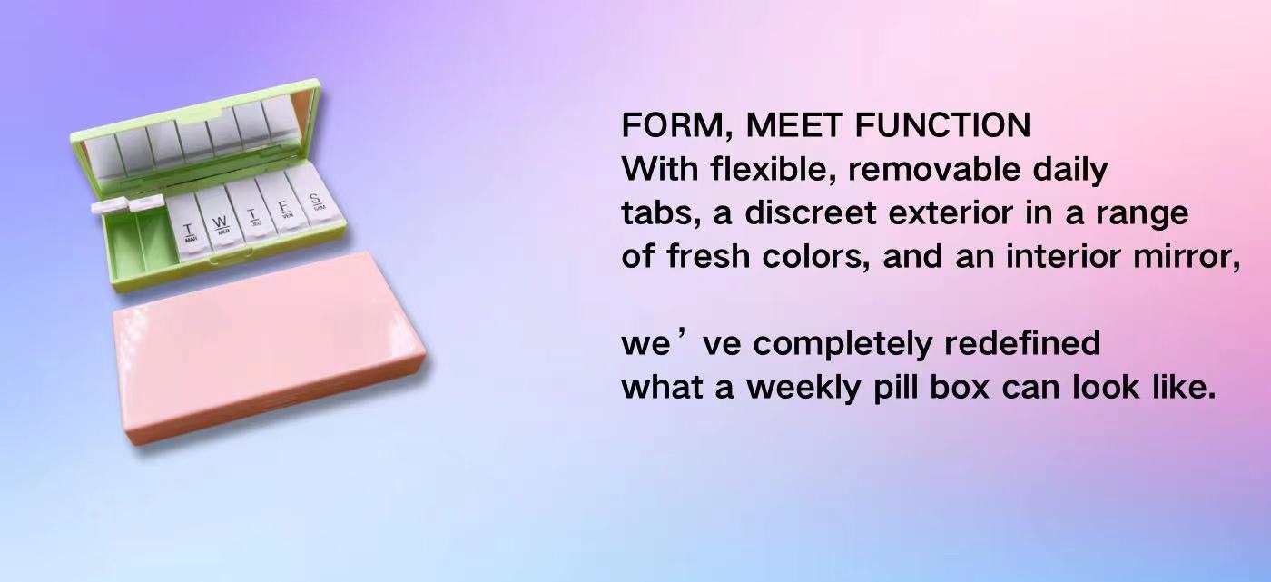 Portable Weekly 7 Day Pill Box