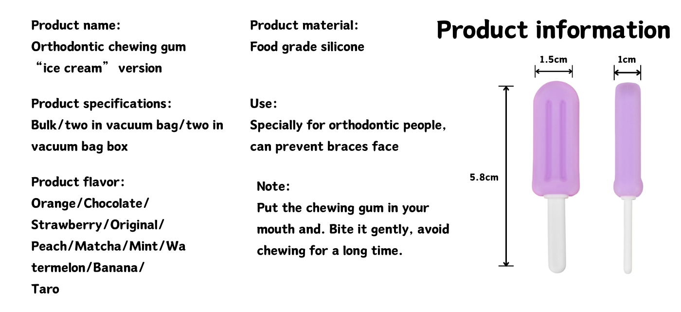 Ice Cream Orthodontic Chewing Gum